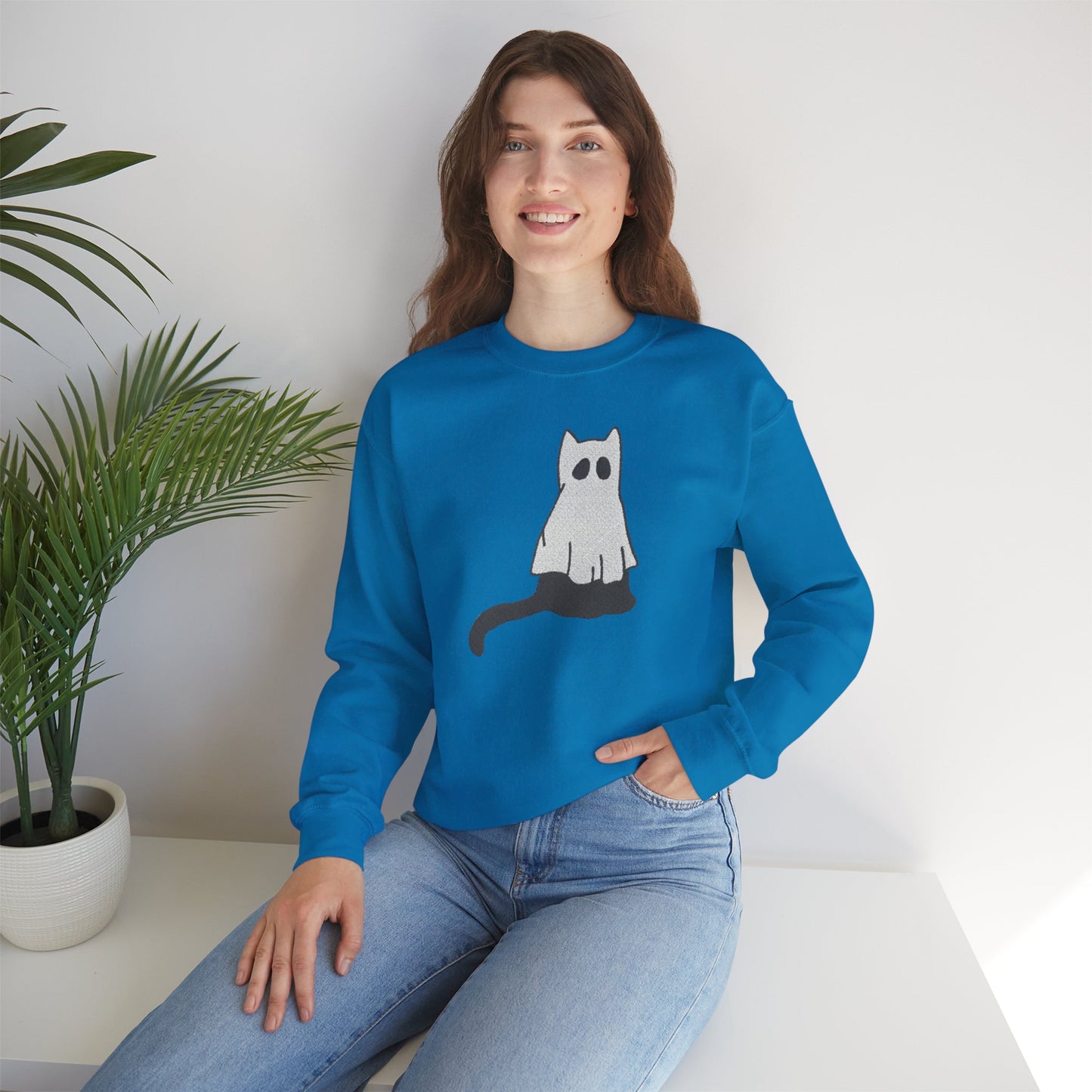 Boo Kitty Crew Halloween Halloween Crewneck, Halloween Party Crewneck | Fall Festival, Witch Lovers, Gift Idea, Spooky Season
