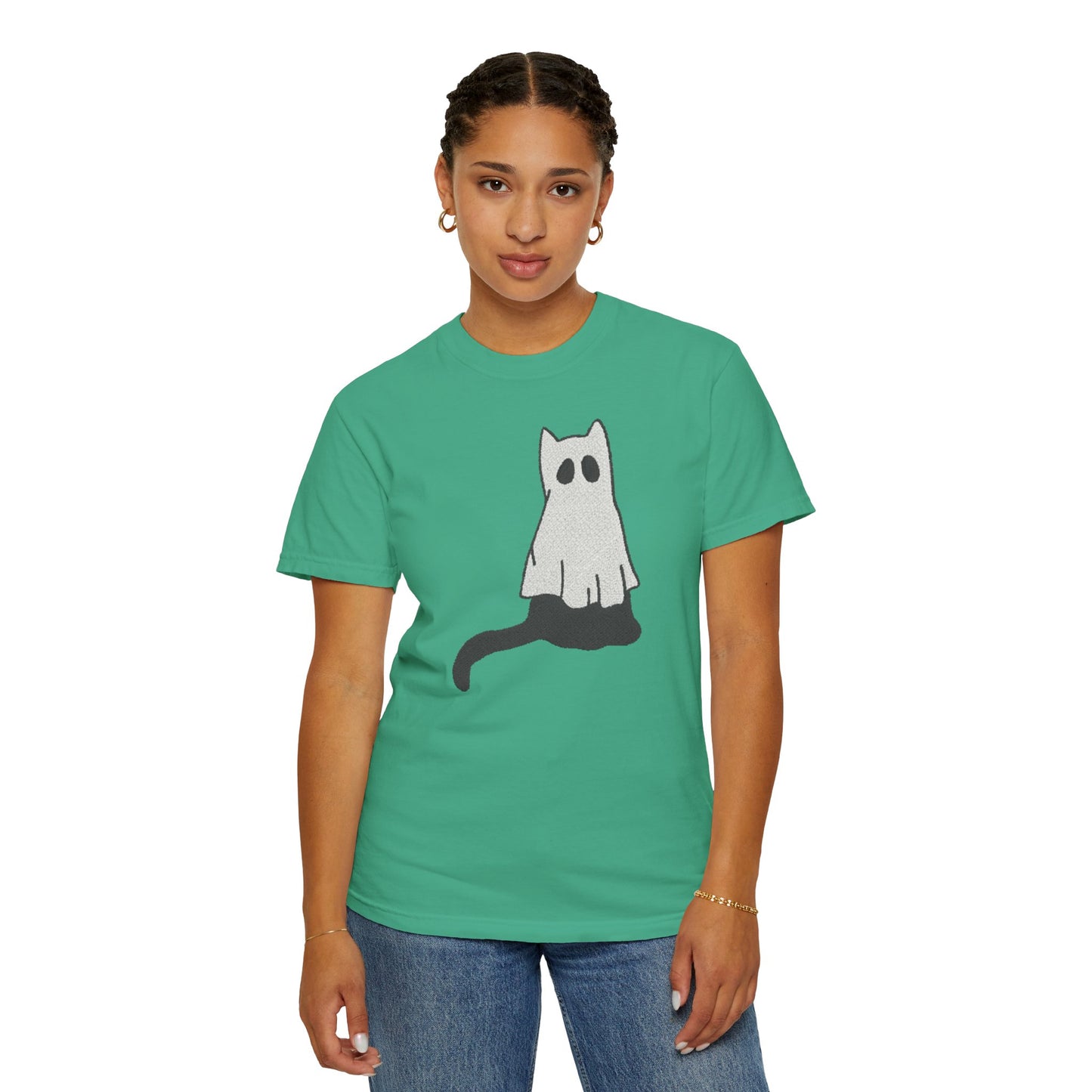 Boo Kitty Crew Halloween Tshirt, Halloween Party T Shirt | Cozy Unisex T Shirt for Halloween, Fall Festival, Witch Lovers, Gift Idea, Spooky Season