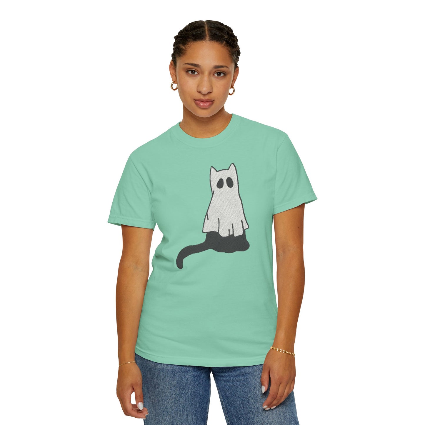 Boo Kitty Crew Halloween Tshirt, Halloween Party T Shirt | Cozy Unisex T Shirt for Halloween, Fall Festival, Witch Lovers, Gift Idea, Spooky Season