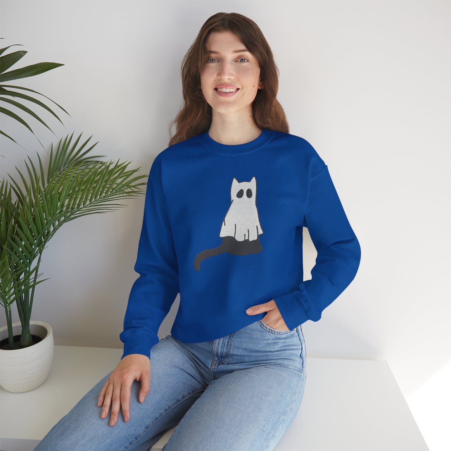 Boo Kitty Crew Halloween Halloween Crewneck, Halloween Party Crewneck | Fall Festival, Witch Lovers, Gift Idea, Spooky Season