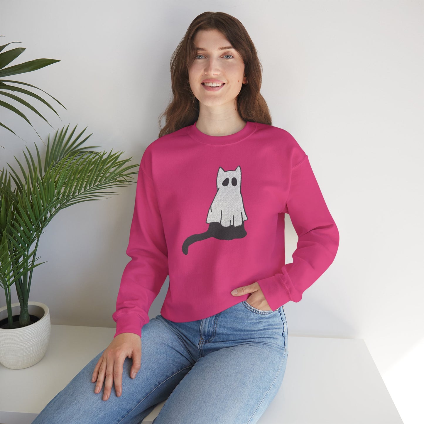 Boo Kitty Crew Halloween Halloween Crewneck, Halloween Party Crewneck | Fall Festival, Witch Lovers, Gift Idea, Spooky Season