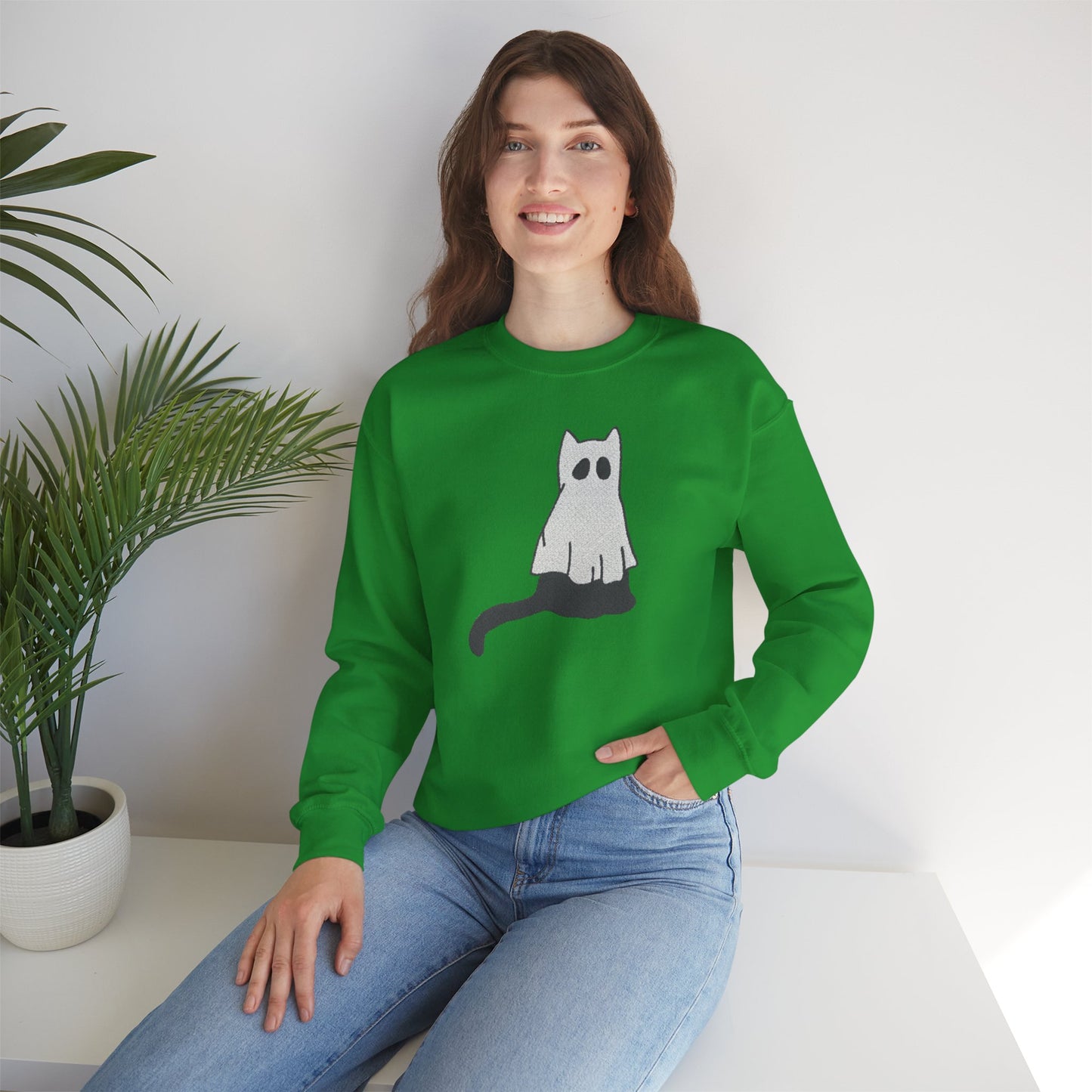 Boo Kitty Crew Halloween Halloween Crewneck, Halloween Party Crewneck | Fall Festival, Witch Lovers, Gift Idea, Spooky Season