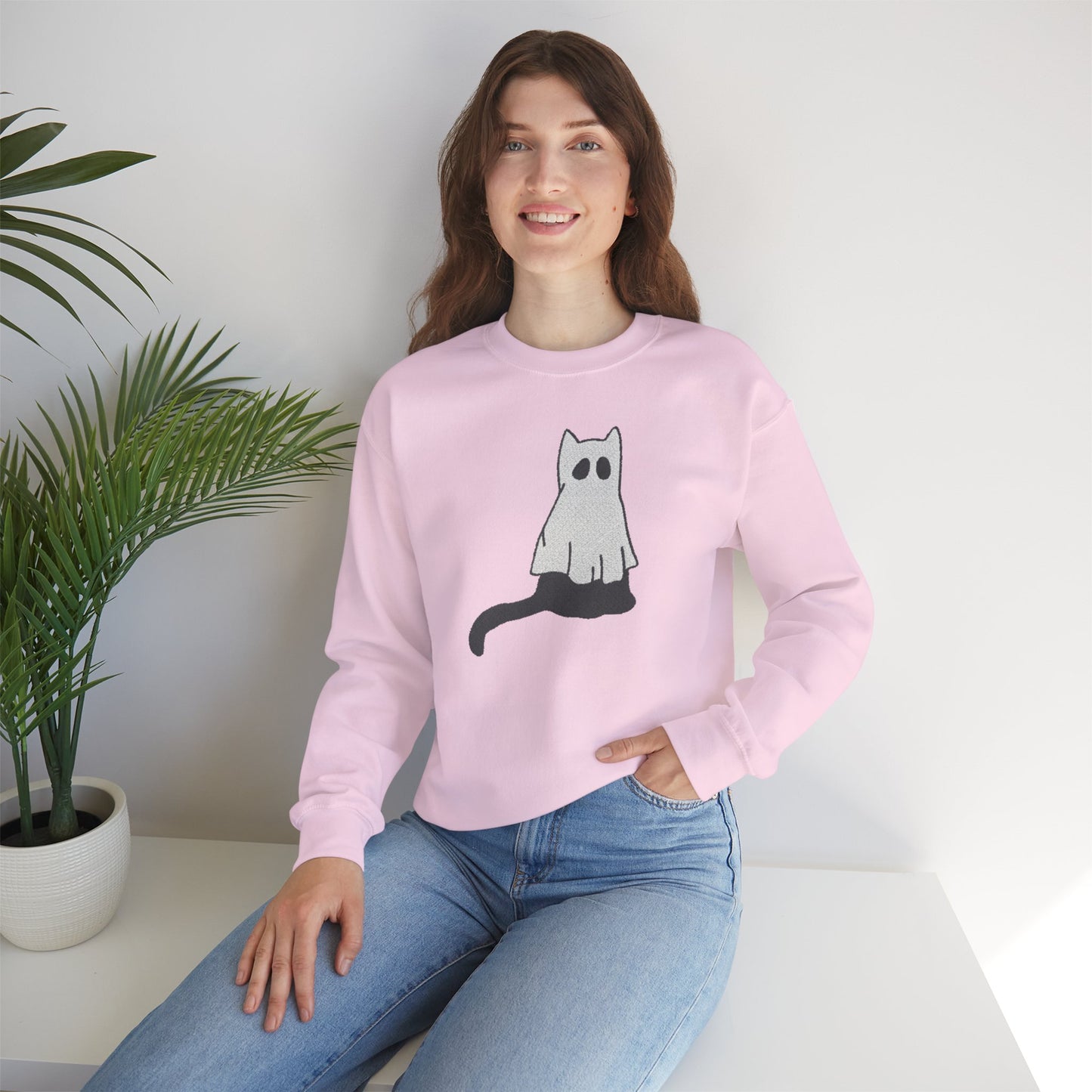 Boo Kitty Crew Halloween Halloween Crewneck, Halloween Party Crewneck | Fall Festival, Witch Lovers, Gift Idea, Spooky Season