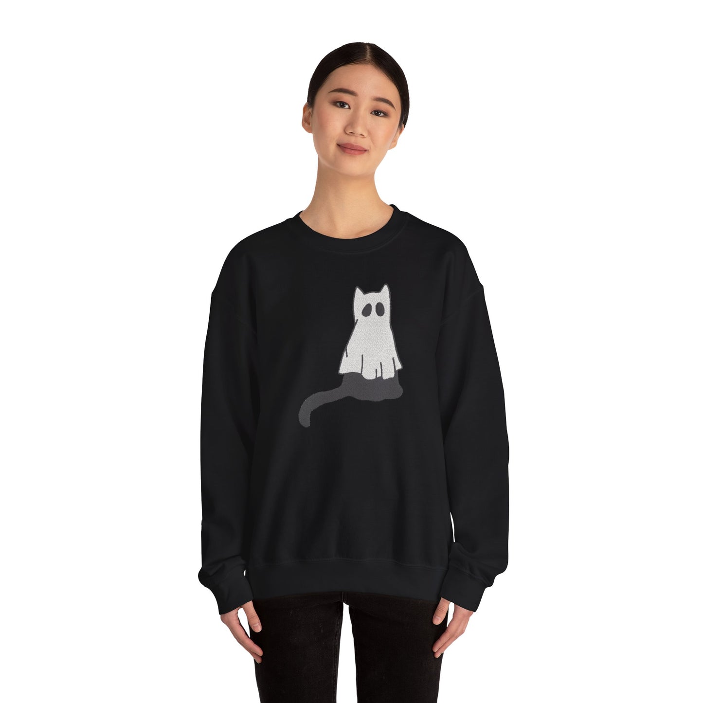 Boo Kitty Crew Halloween Halloween Crewneck, Halloween Party Crewneck | Fall Festival, Witch Lovers, Gift Idea, Spooky Season