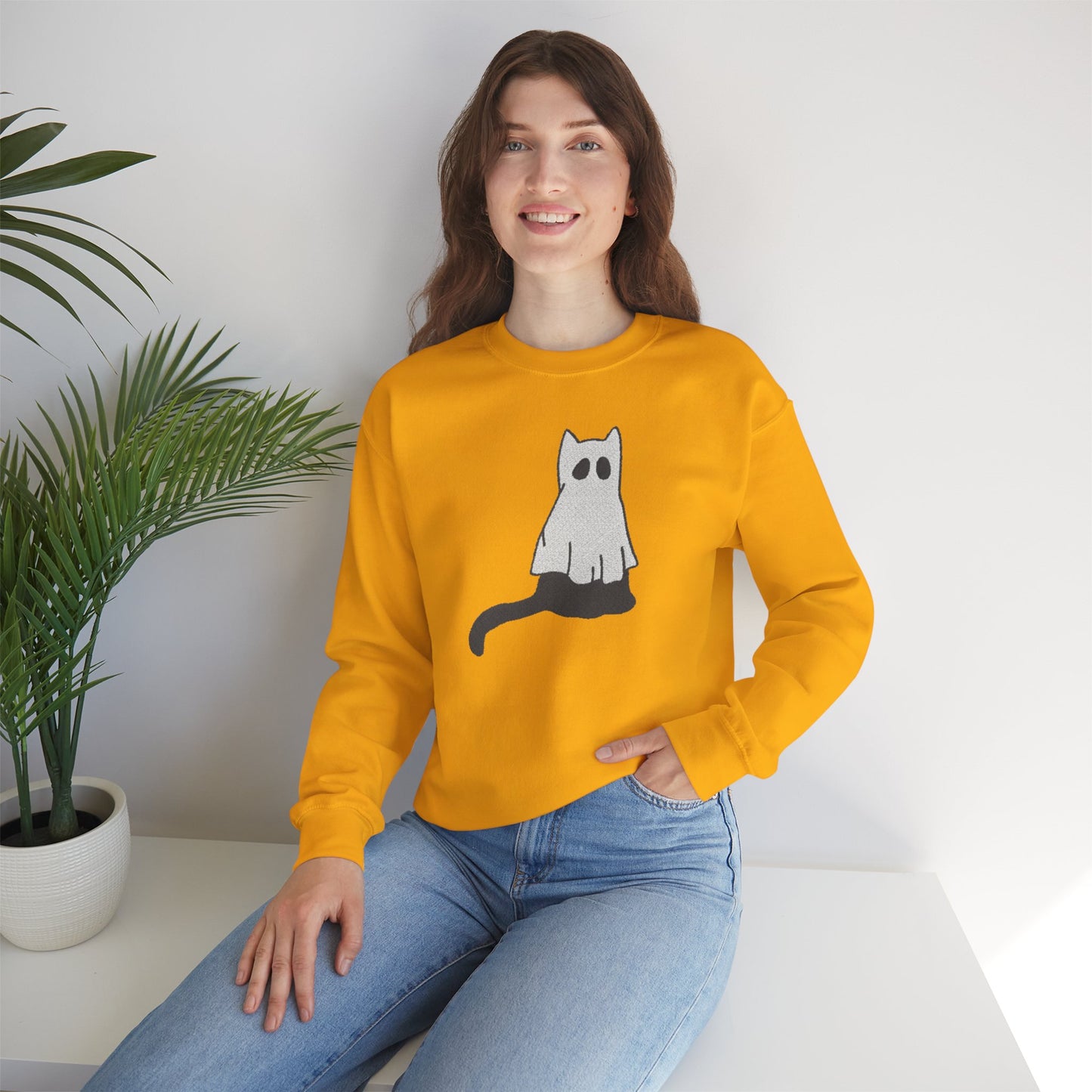 Boo Kitty Crew Halloween Halloween Crewneck, Halloween Party Crewneck | Fall Festival, Witch Lovers, Gift Idea, Spooky Season